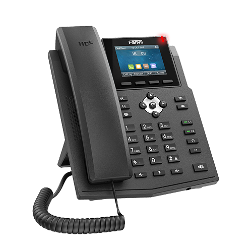 Fanvil X3SG IP Phone Gigabit with 4 SIP Lines and 2 Line Keys and Color Display 2.8-inch 4-Pack 